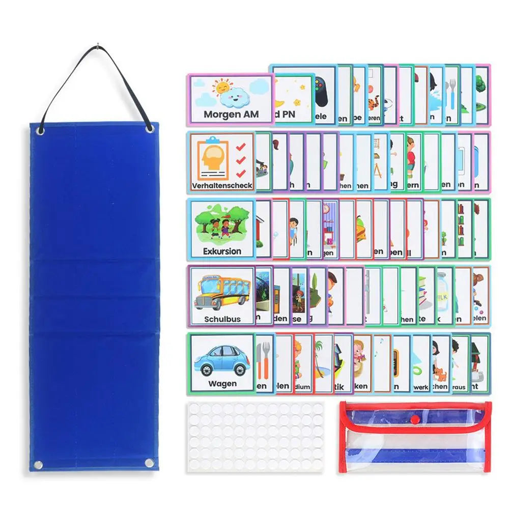 Kinder Lernkalender – Visueller Tagesplan mit 70 Karten
