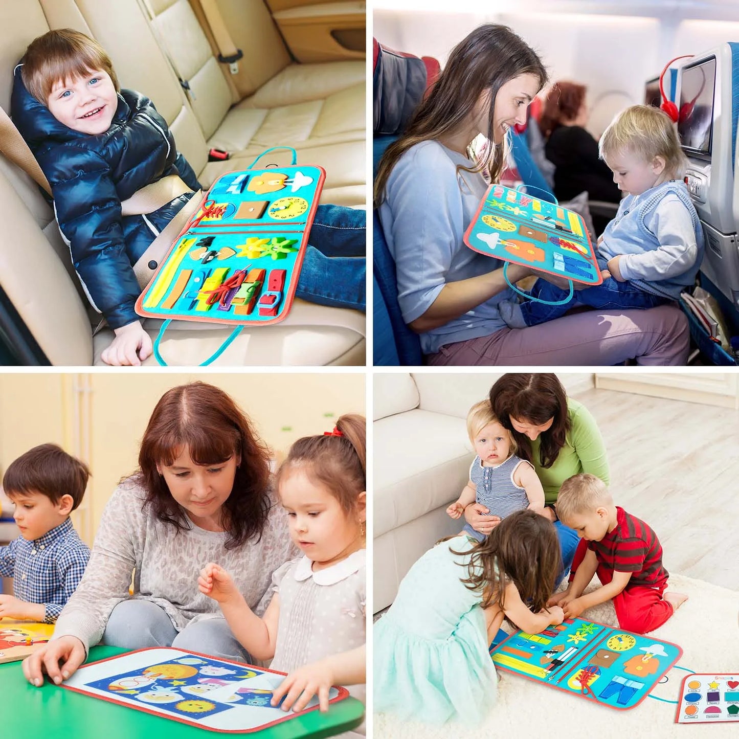 Montessori Busy Board – Sensorik-Spielbuch zum Mitnehme