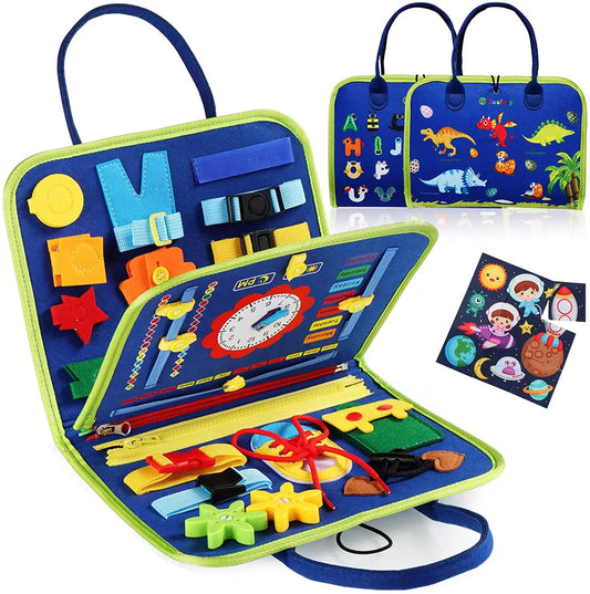 Montessori Busy Board – Sensorik-Spielbuch zum Mitnehme